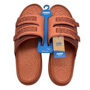 New HOKA ORA Luxe Sandals Men Sz 14 Sun Baked Baked Clay Recovery Slide 1134150